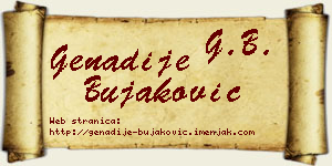 Genadije Bujaković vizit kartica